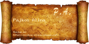 Pajkos Alina névjegykártya
